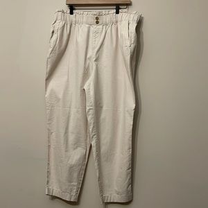 Loft | High Rise Straight Ruffle Pants